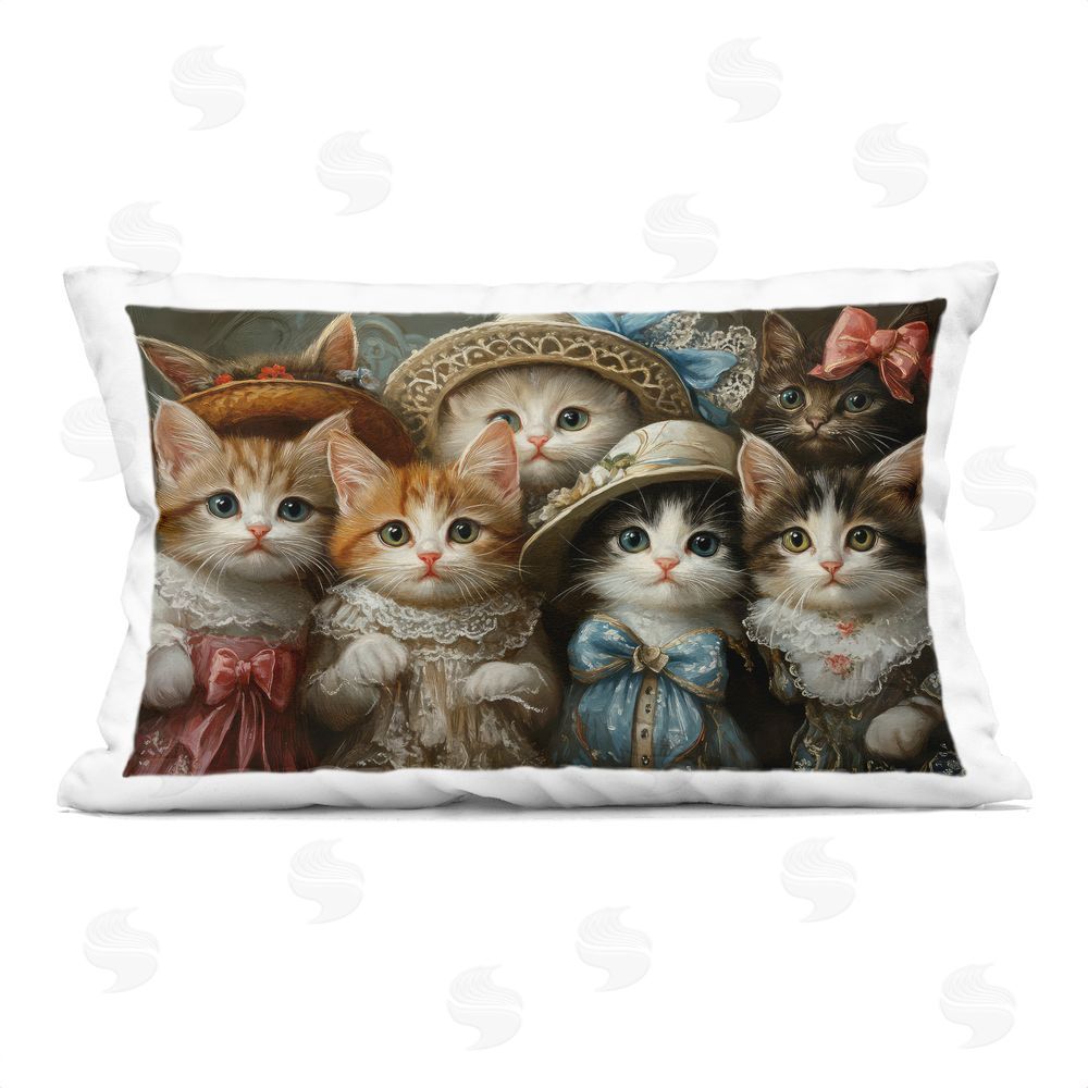 The Wands Want Fashionable Vintage Cats Indoor Plush Polyester Lumbar Pillow
