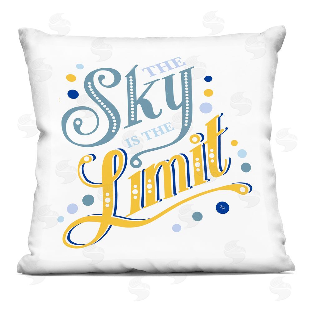 Martina Pavlova Sky Is The Limit Inspirational Indoor Plush Polyester Square Throw Pillow