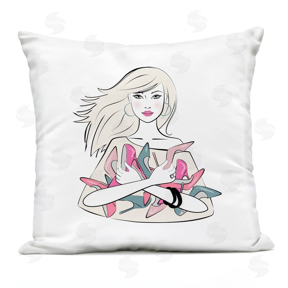 Martina Pavlova Shoe Lover's Heel Collection Outdoor Quick-Dry Polyester Square Throw Pillow