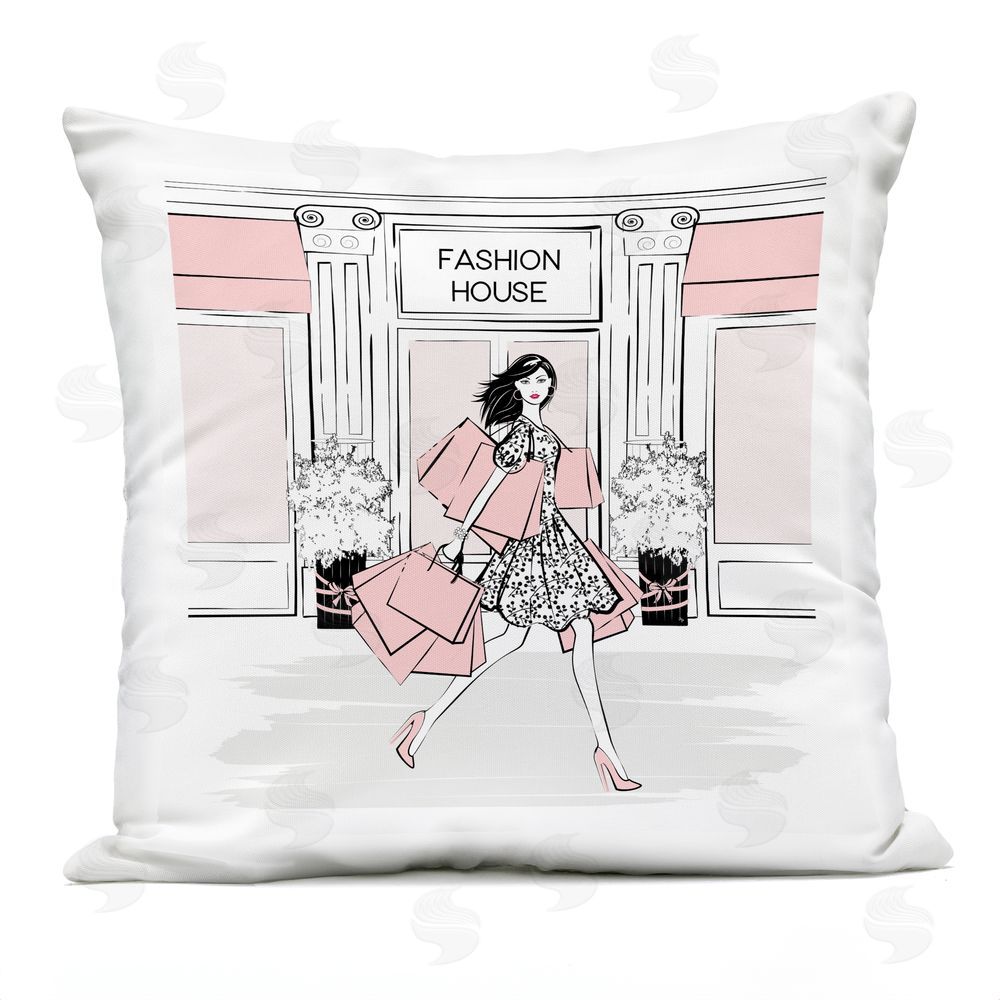 Martina Pavlova Shopping Spree at Fashion House Outdoor Quick-Dry Polyester Square Throw Pillow