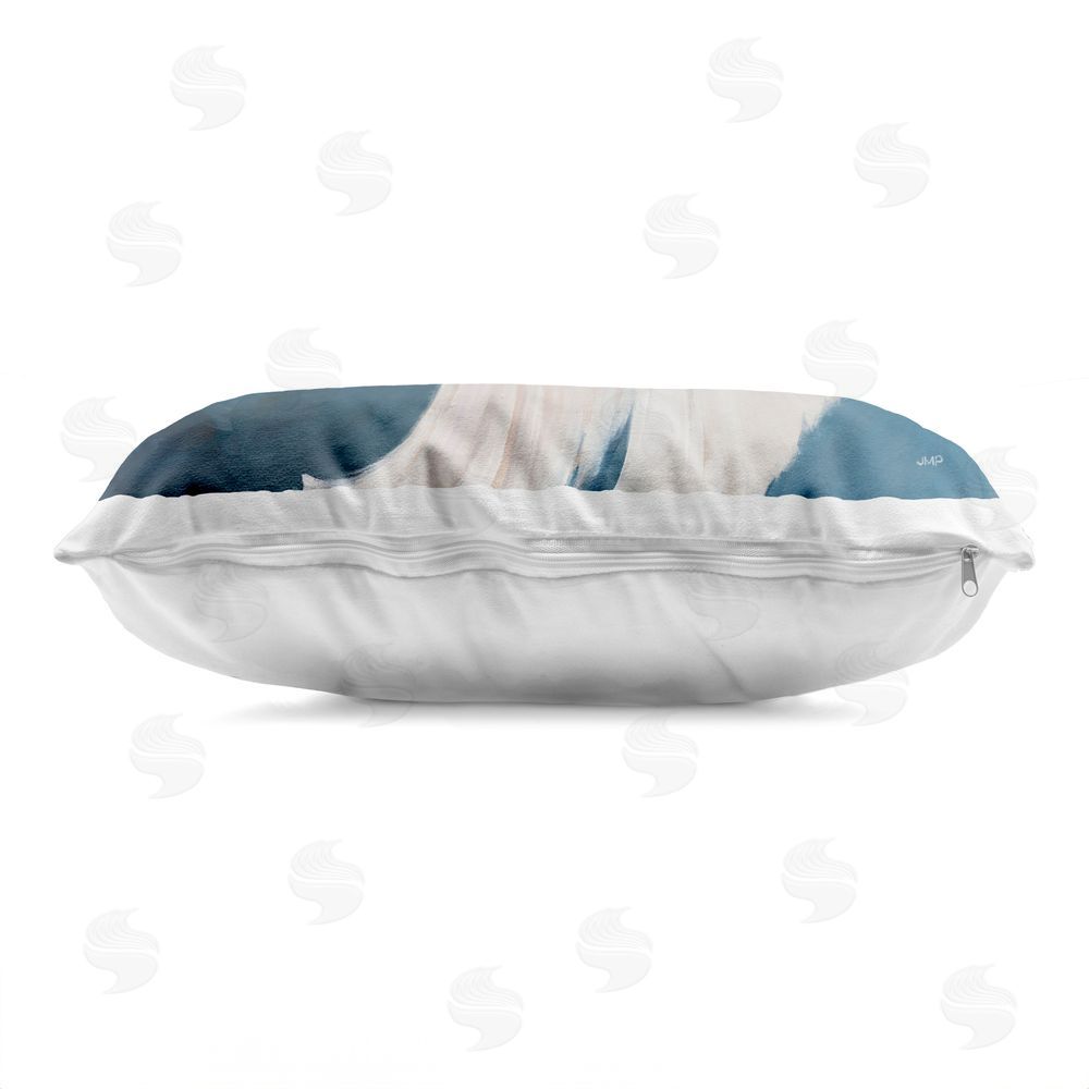 Julia Purinton Heron Flight Of Fancy Indoor Plush Polyester Lumbar Pillow Zipper Detail