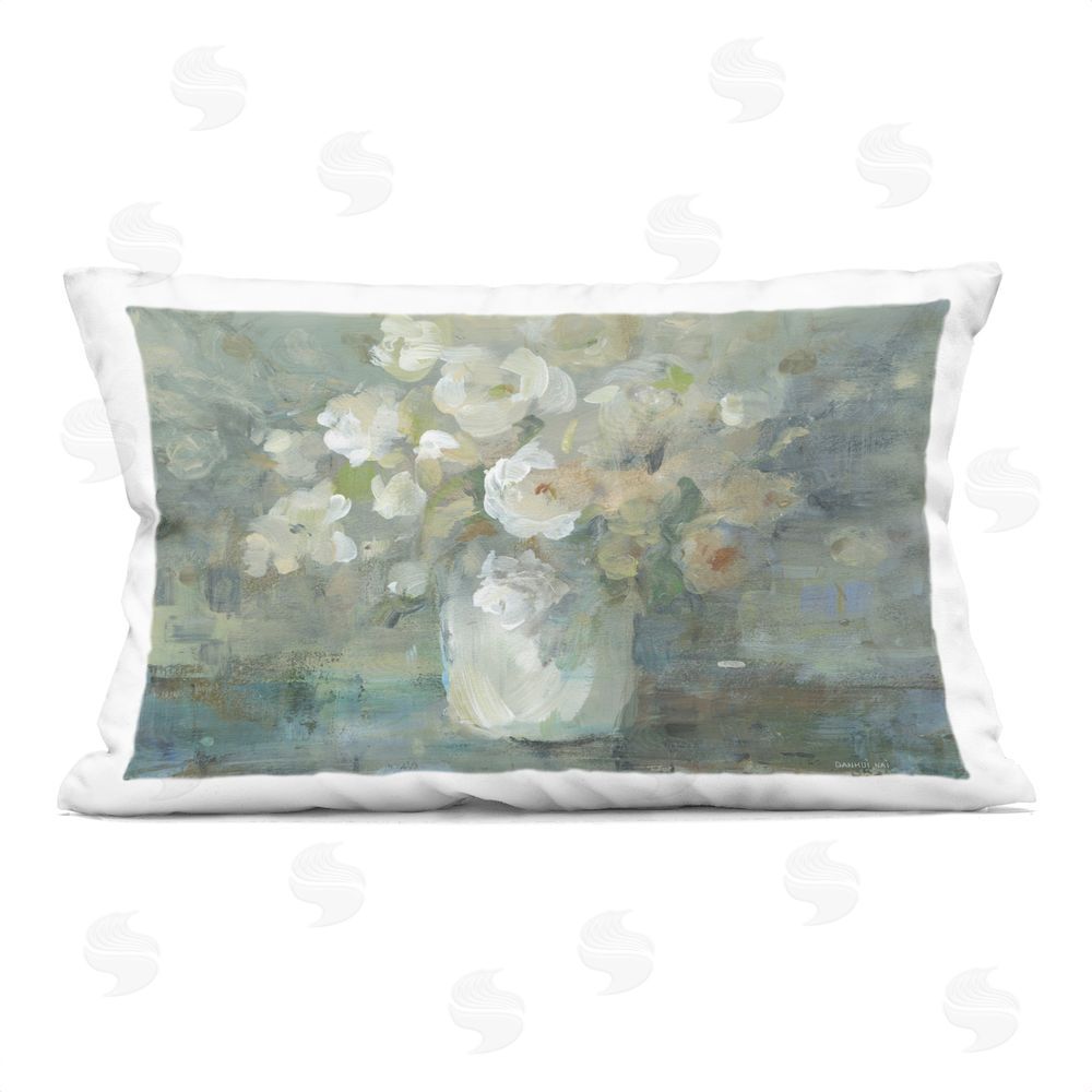Danhui Nai Floral Memory In Pastel Vase Indoor Plush Polyester Lumbar Pillow