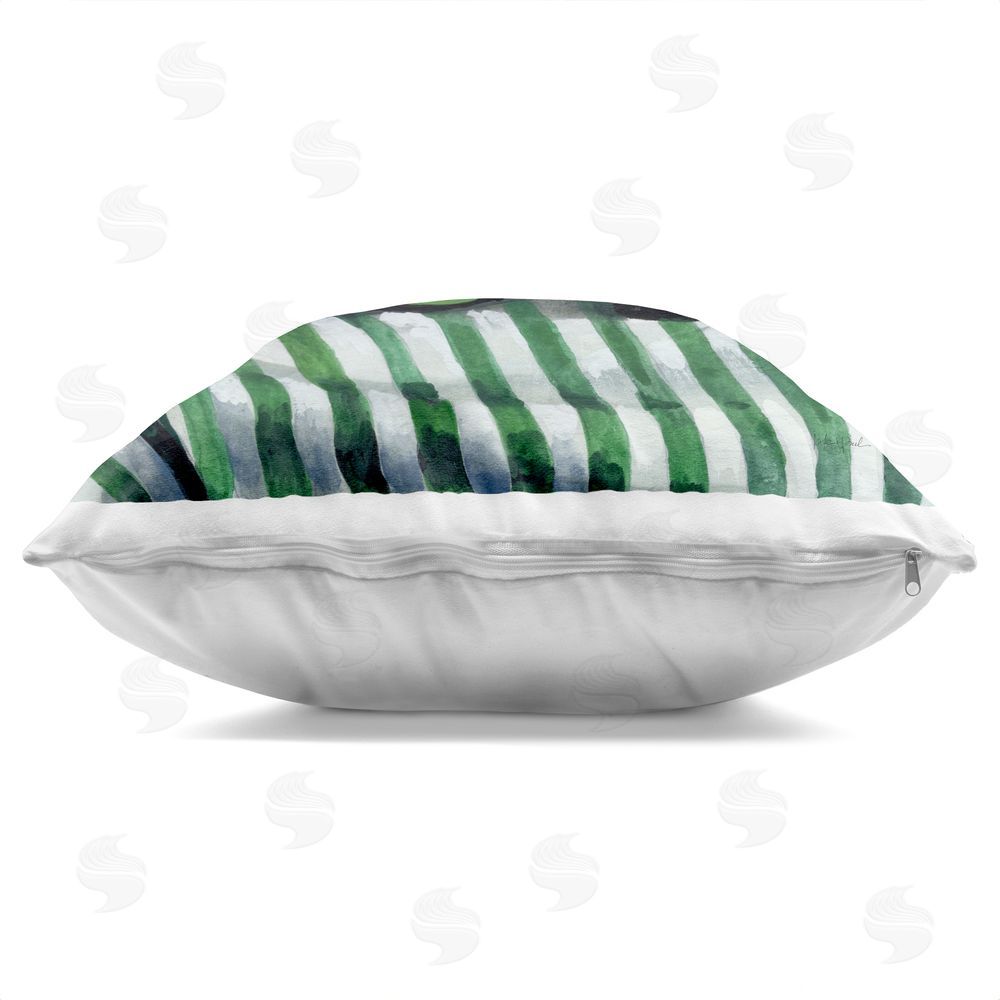 Kate Jarvik Birch A Pair of Pears Still Life Indoor Plush Polyester Square Throw Pillow Zipper Detail