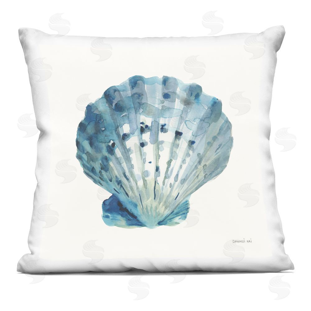 Danhui Nai Tidepool Treasures Clam Shell Indoor Plush Polyester Square Throw Pillow