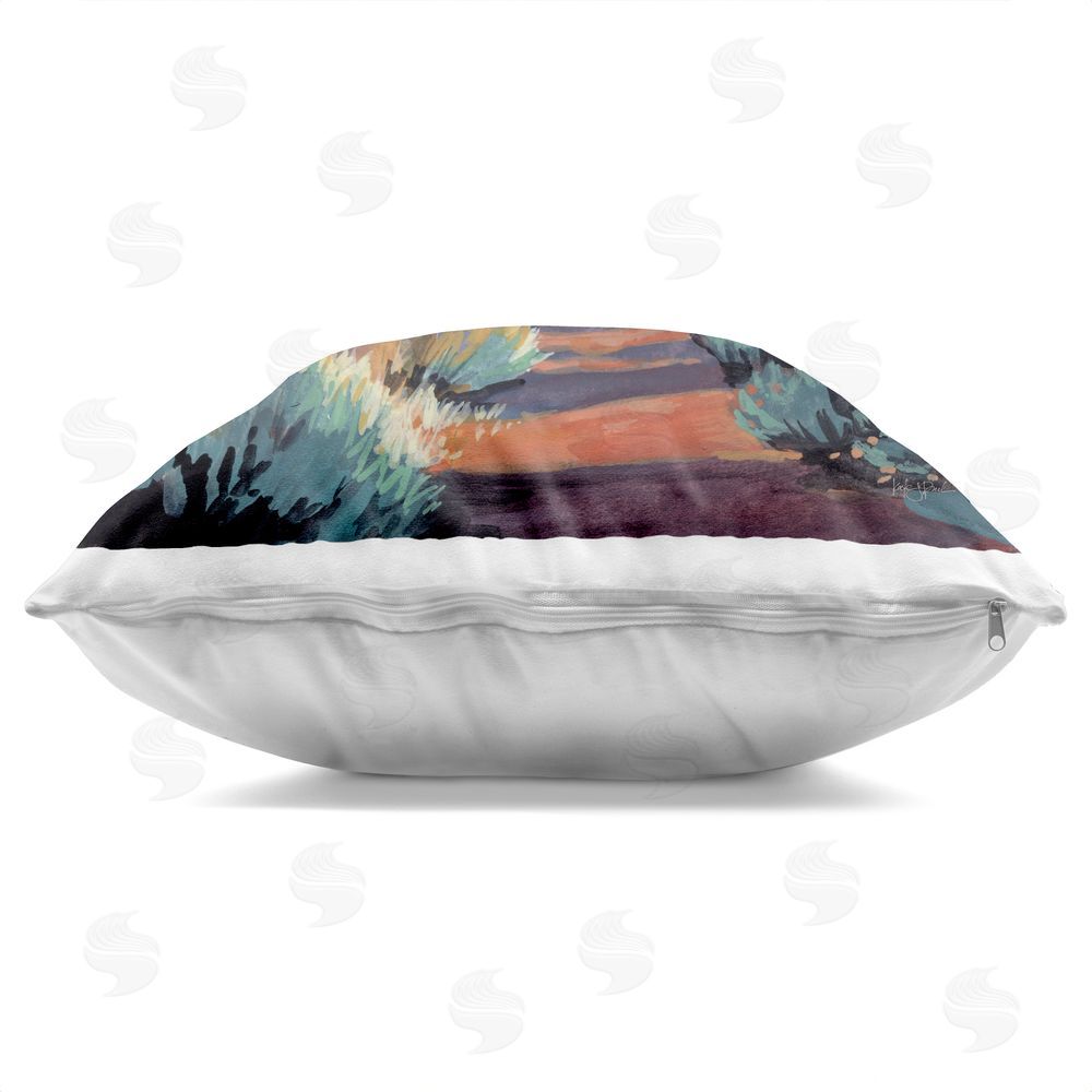 Kate Jarvik Birch Red Earth In The Late Afternoon Indoor Plush Polyester Square Throw Pillow Zipper Detail