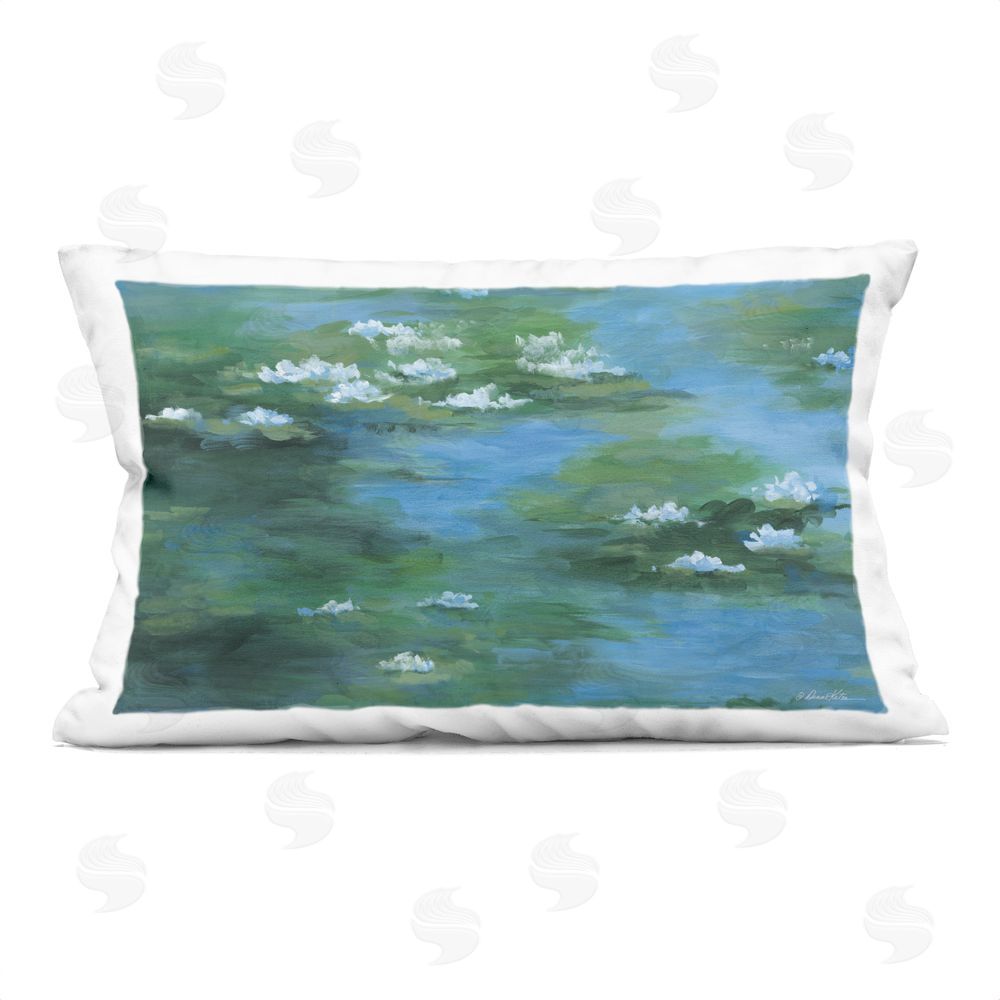 Diane Kater Lily Pad Lullaby Indoor Plush Polyester Lumbar Pillow