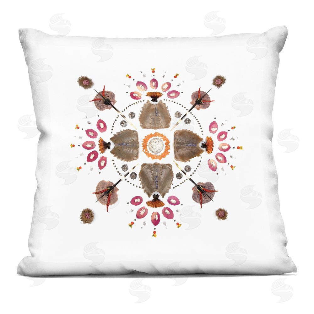 Beth Adoette Symmetrical Nautical Collection Indoor Plush Polyester Square Throw Pillow