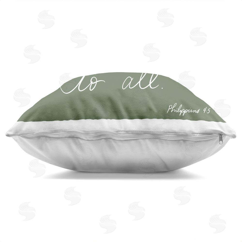 SUNDANCE GROUP, LLC Encouraging Gentleness Proverb Indoor Plush Polyester Square Throw Pillow Zipper Detail