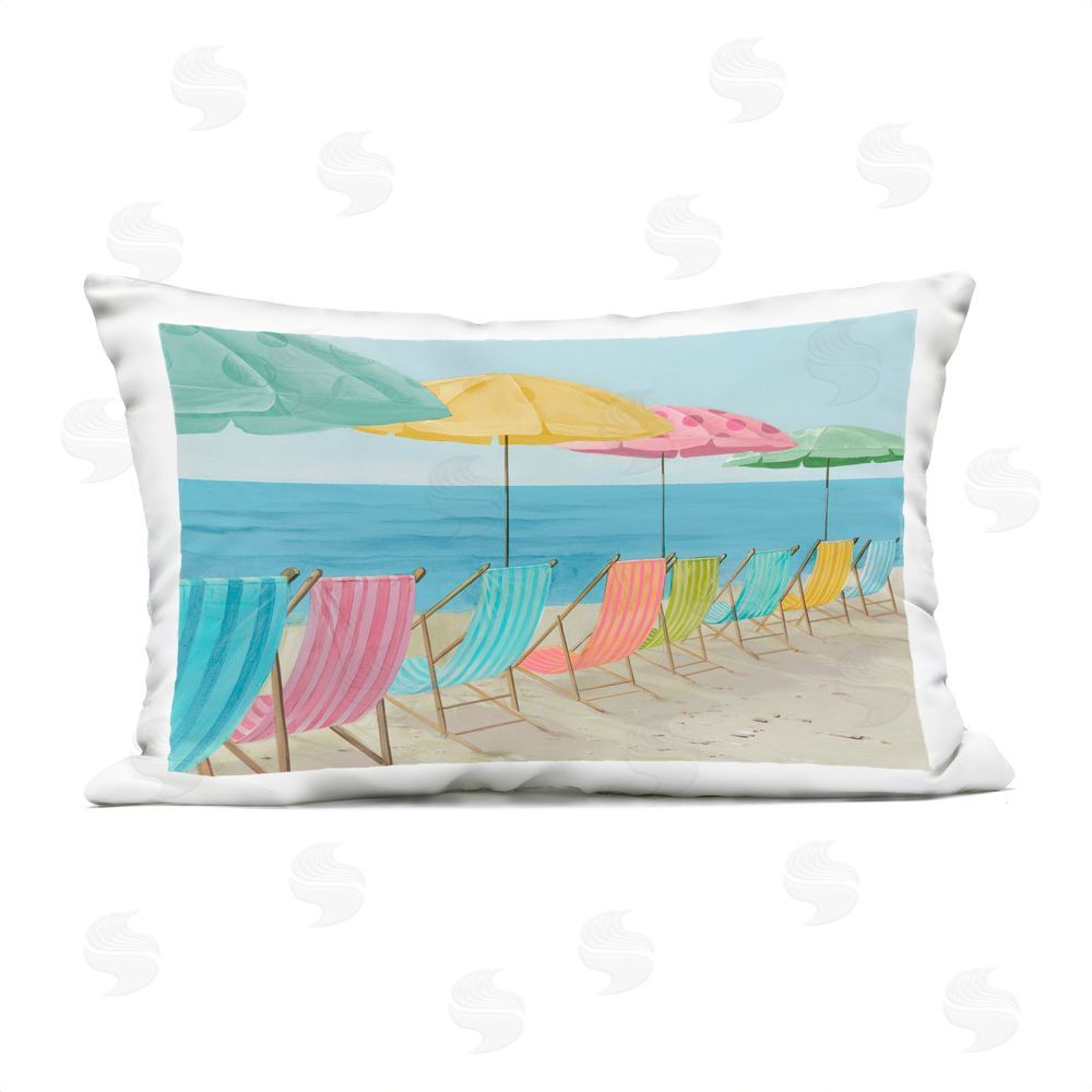 Lorenzo Collective Umbrellas & Chairs in Alternating Colors Outdoor Quick-Dry Polyester Lumbar Pillow