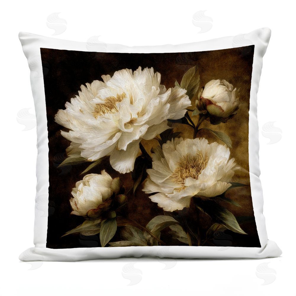 Petal Prints Design Dreamy Vintage Floral Bouquet Outdoor Square Printed Throw Pillow