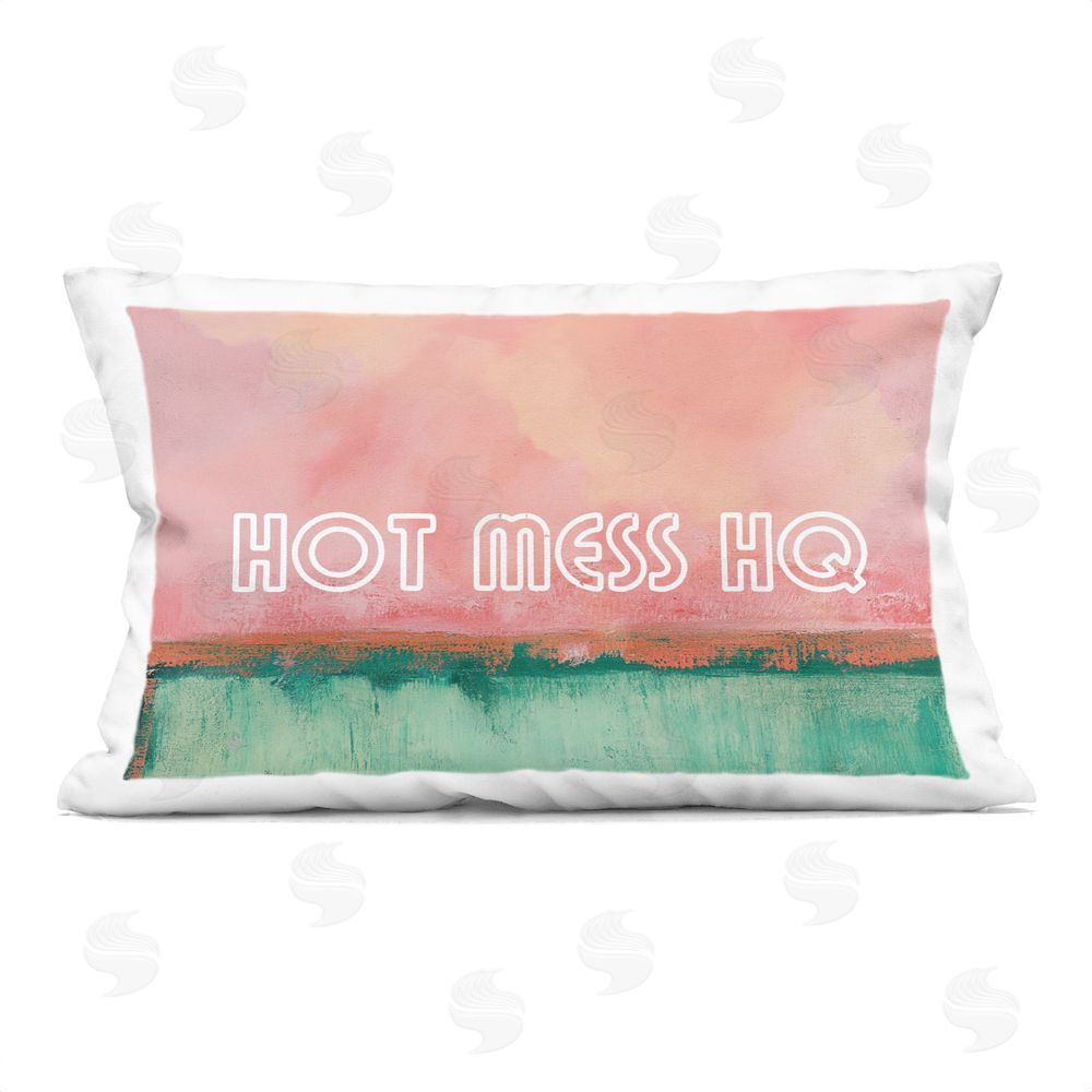 Gina Kelly Hot Mess Headquarters Printed Lumbar Throw Pillow
