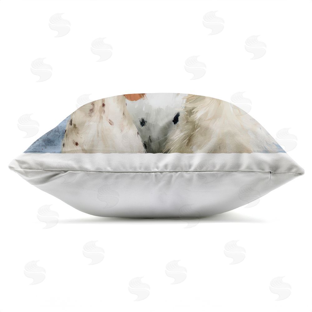Kim Curinga Things Are Looking Up Outdoor Square Printed Throw Pillow Side View with Zipper Detail