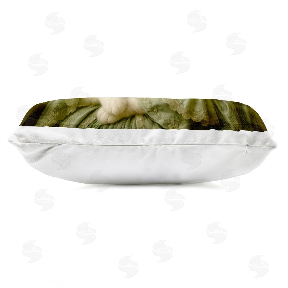 Kelley Parker The Purrincess of Elegance Outdoor Quick-Dry Polyester Lumbar Pillow Zipper Detail