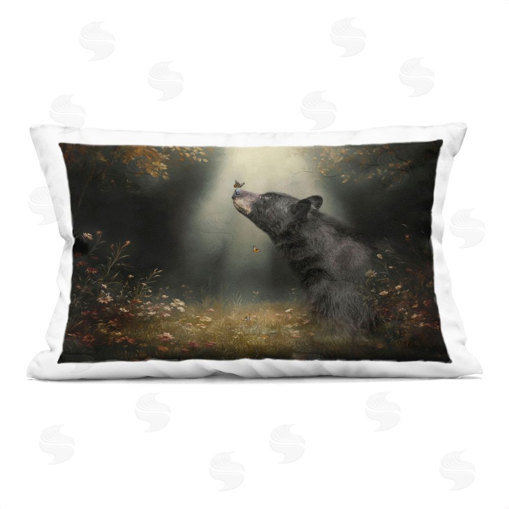 Kelley Parker Moonbeam Moment Bear & Butterfly Indoor Plush Polyester Lumbar Pillow