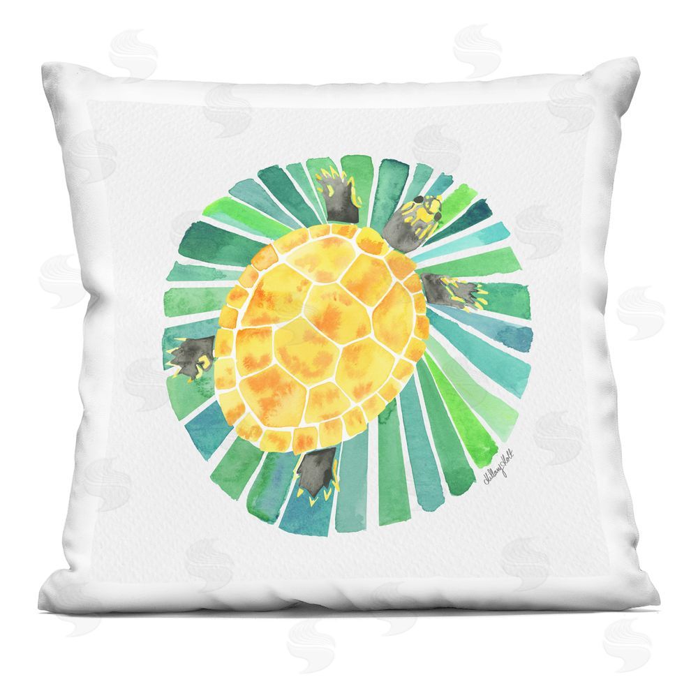 Hillary Holt Lotus Garden Turtle Square Printed Throw Pillow