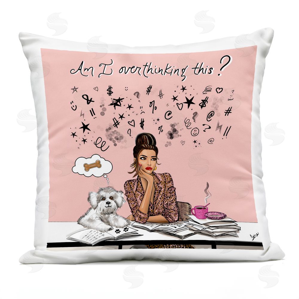 Tara Boone Overthinking Reflection with Puppy Outdoor Square Printed Throw Pillow