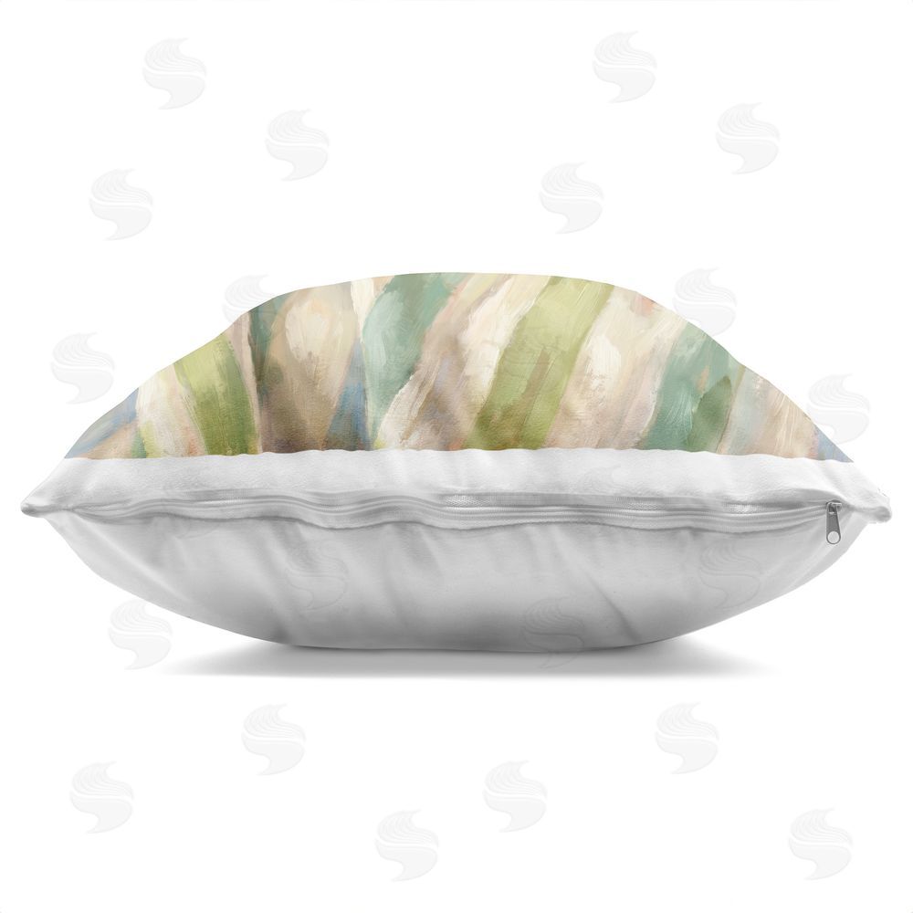 Imagine It Images Pile of Pears on Blanket Indoor Plush Polyester Square Throw Pillow Zipper Detail