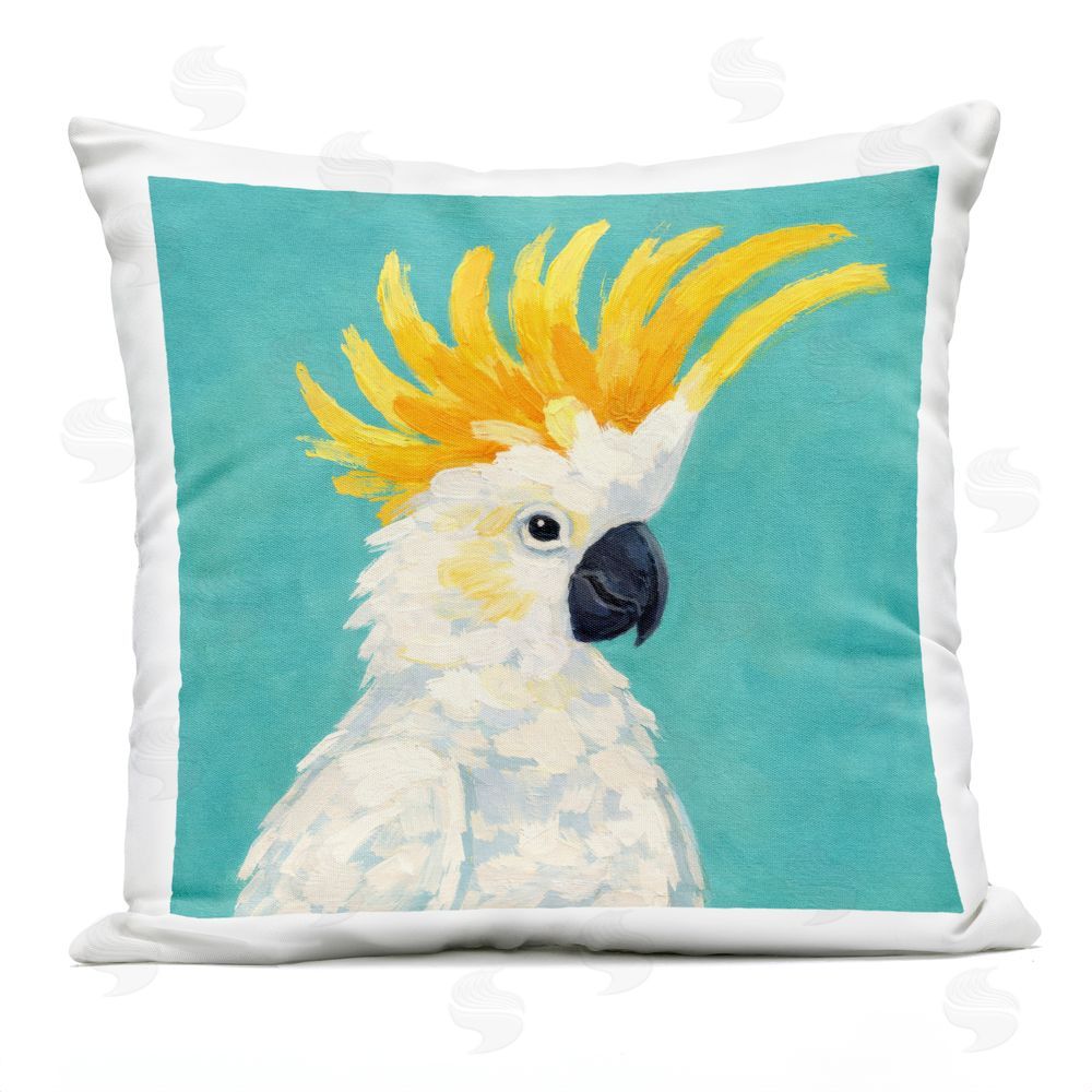 Sean McKinney Yellow Crested Cockatoo Outdoor Quick-Dry Polyester Square Throw Pillow
