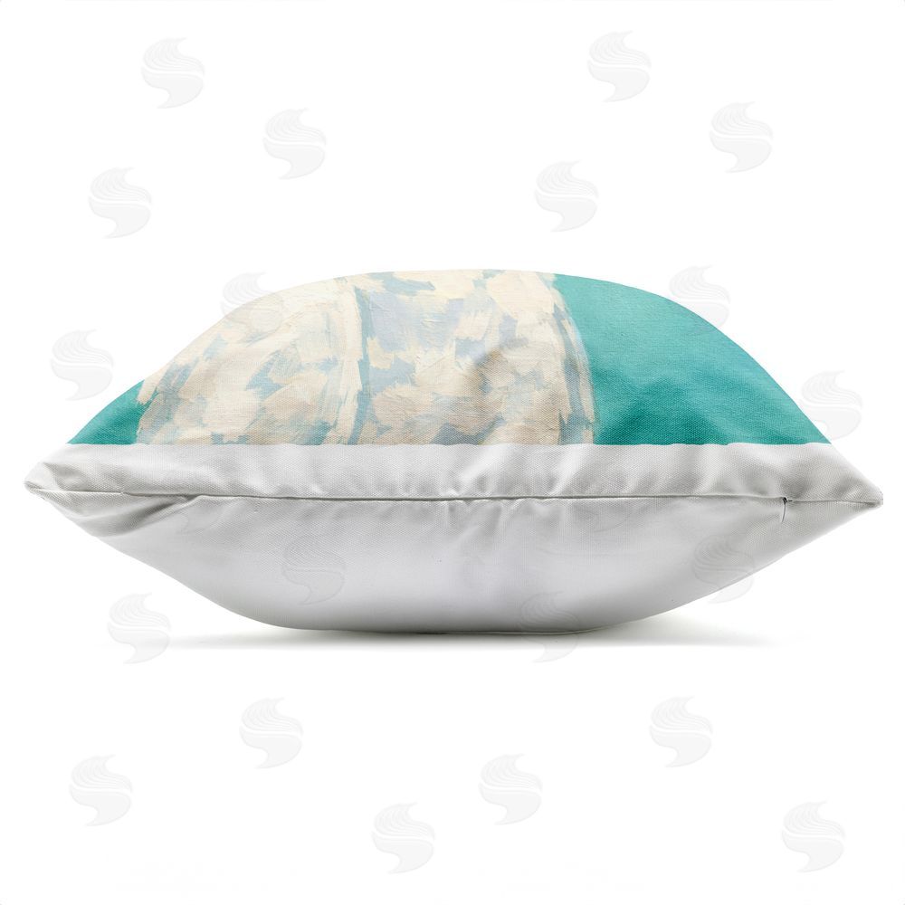 Sean McKinney Yellow Crested Cockatoo Outdoor Quick-Dry Polyester Square Throw Pillow Zipper Detail