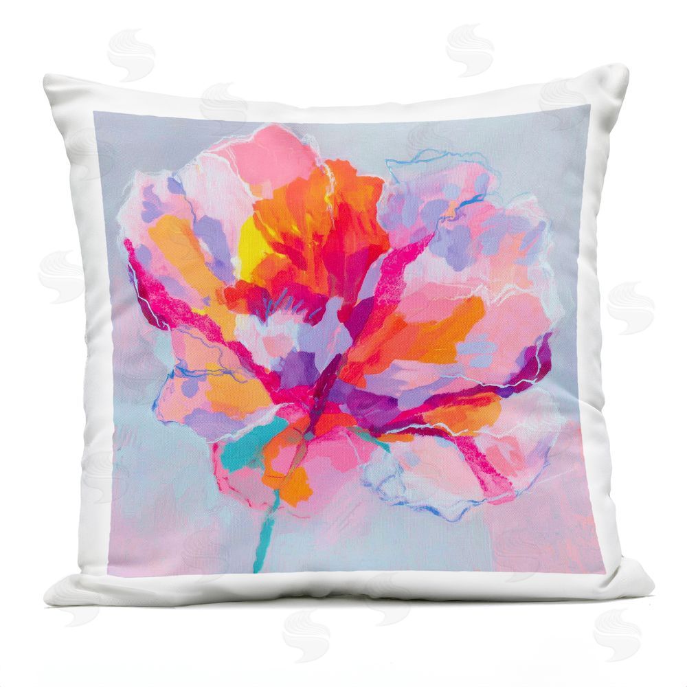 Chromatic Storm Studio The Open Petal Expression Outdoor Square Printed Throw Pillow