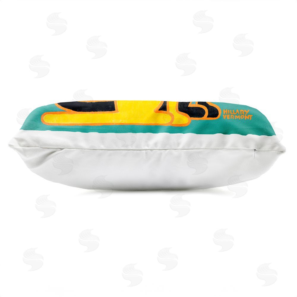 Hillary Vermont Best Things In Life Are Rescued Outdoor Quick-Dry Polyester Lumbar Pillow Zipper Detail