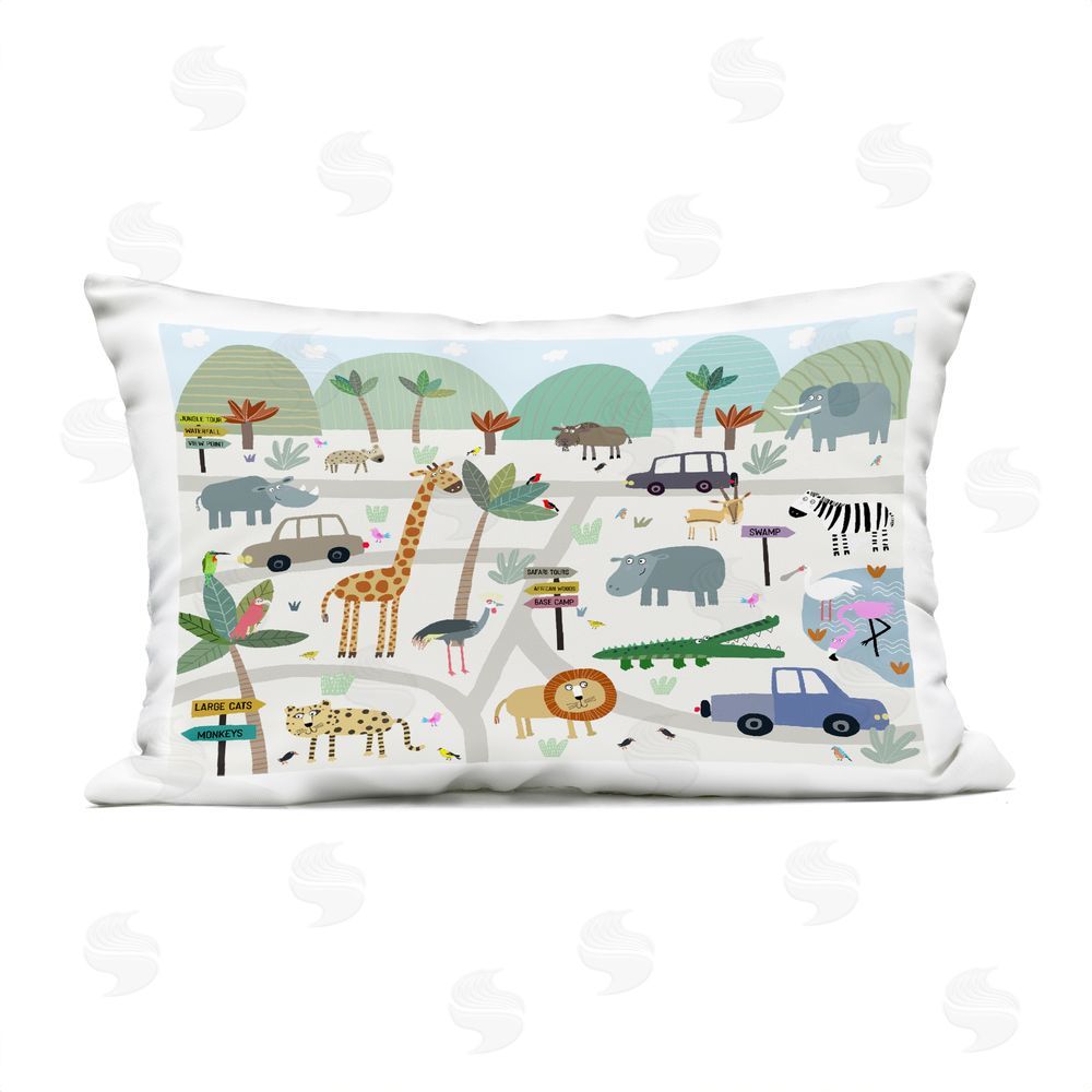 Carla Daly Safari Animal Tours Outdoor Quick-Dry Polyester Lumbar Pillow