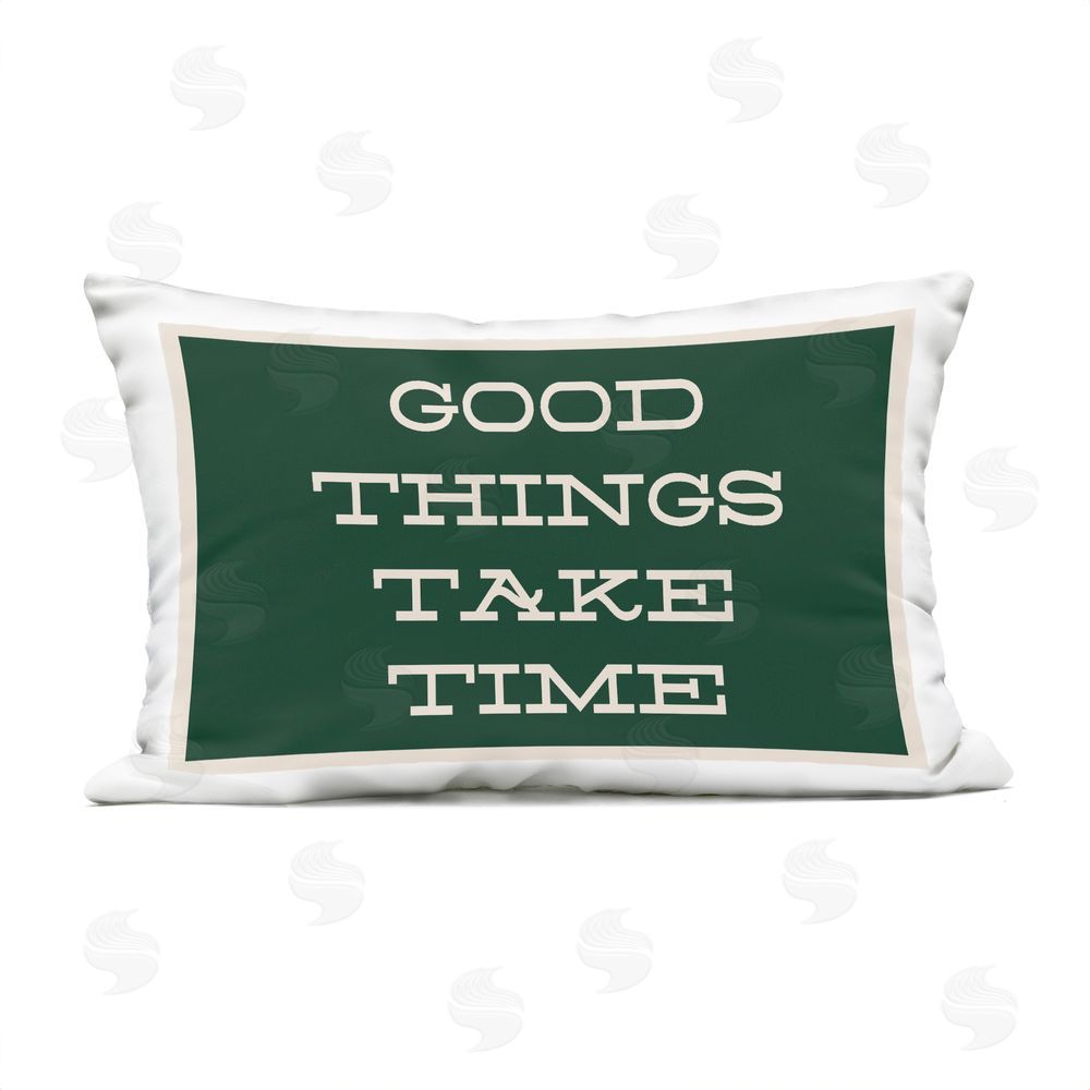 Lil' Rue Good Things Take Time Outdoor Quick-Dry Polyester Lumbar Pillow