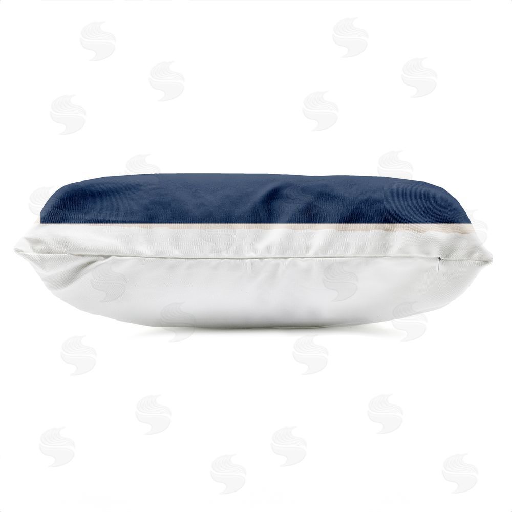 Lil' Rue Cheers Vintage Script Outdoor Quick-Dry Polyester Lumbar Pillow Zipper Detail