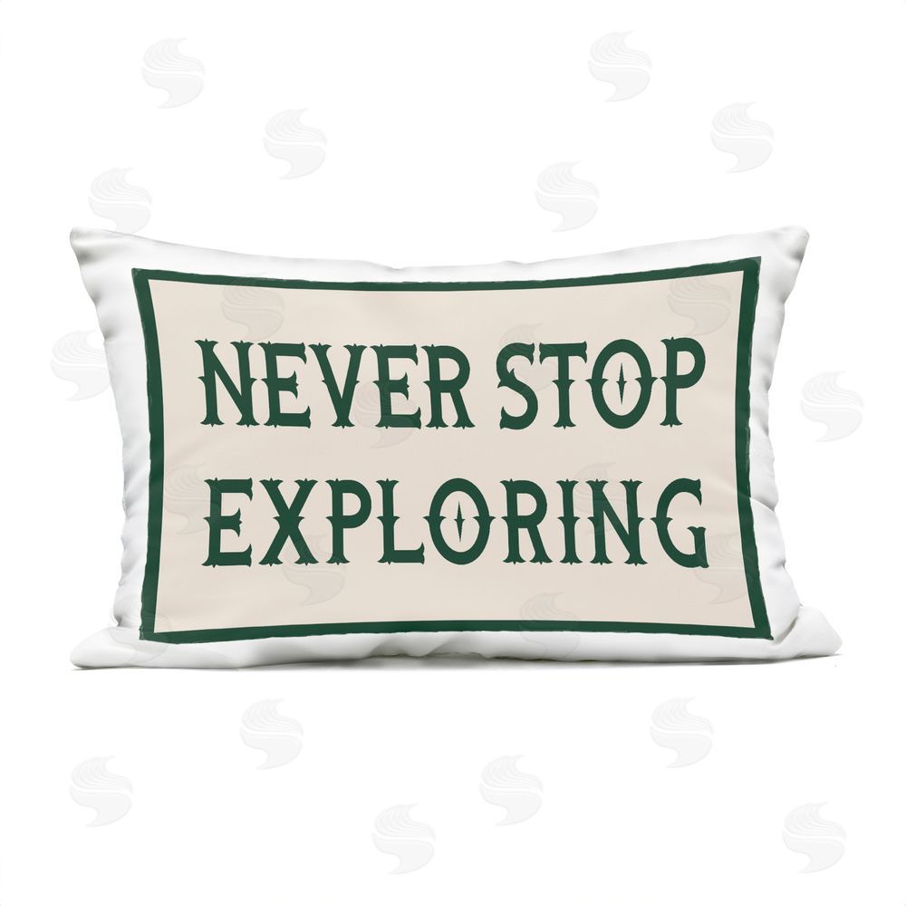 Lil' Rue Never Stop Exploring Outdoor Quick-Dry Polyester Lumbar Pillow