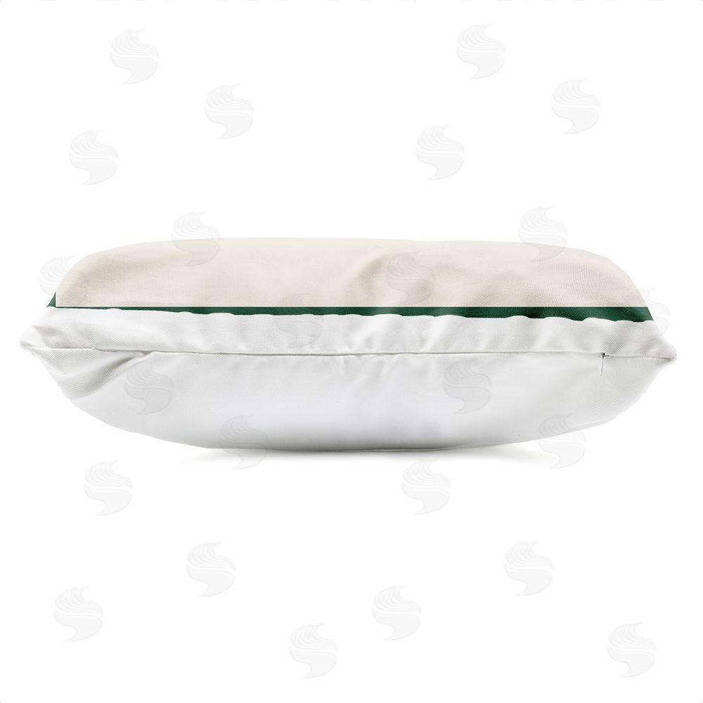 Lil' Rue Never Stop Exploring Outdoor Quick-Dry Polyester Lumbar Pillow Zipper Detail