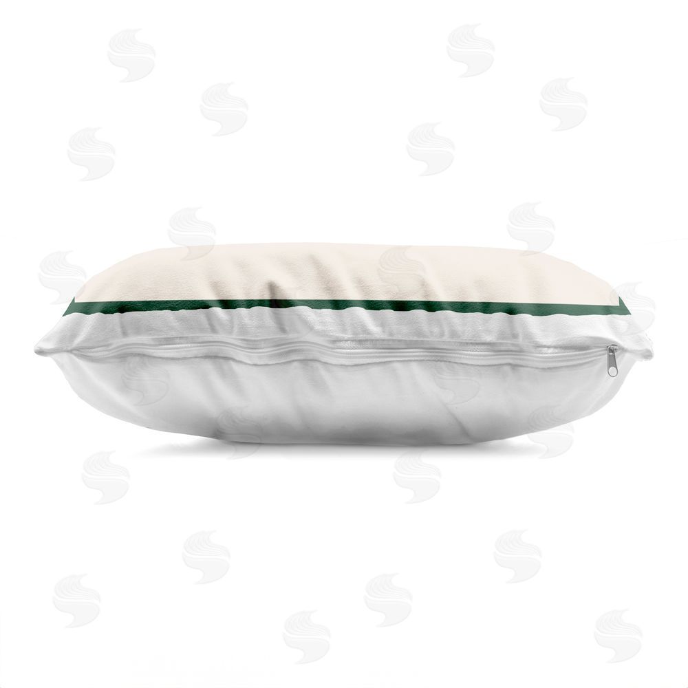 Lil' Rue Never Stop Exploring Indoor Plush Polyester Lumbar Pillow Zipper Detail