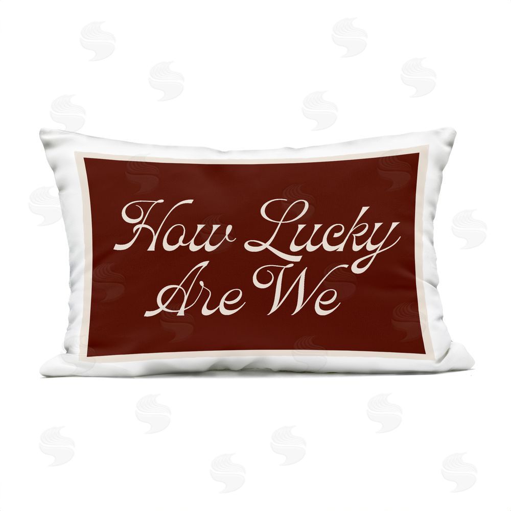 Lil' Rue How Lucky Are We Outdoor Quick-Dry Polyester Lumbar Pillow