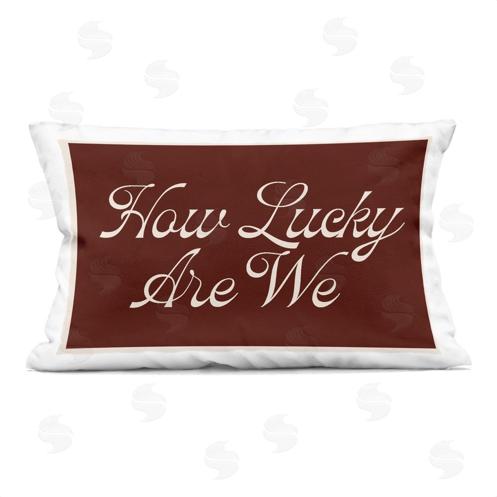 Lil' Rue How Lucky Are We Indoor Plush Polyester Lumbar Pillow