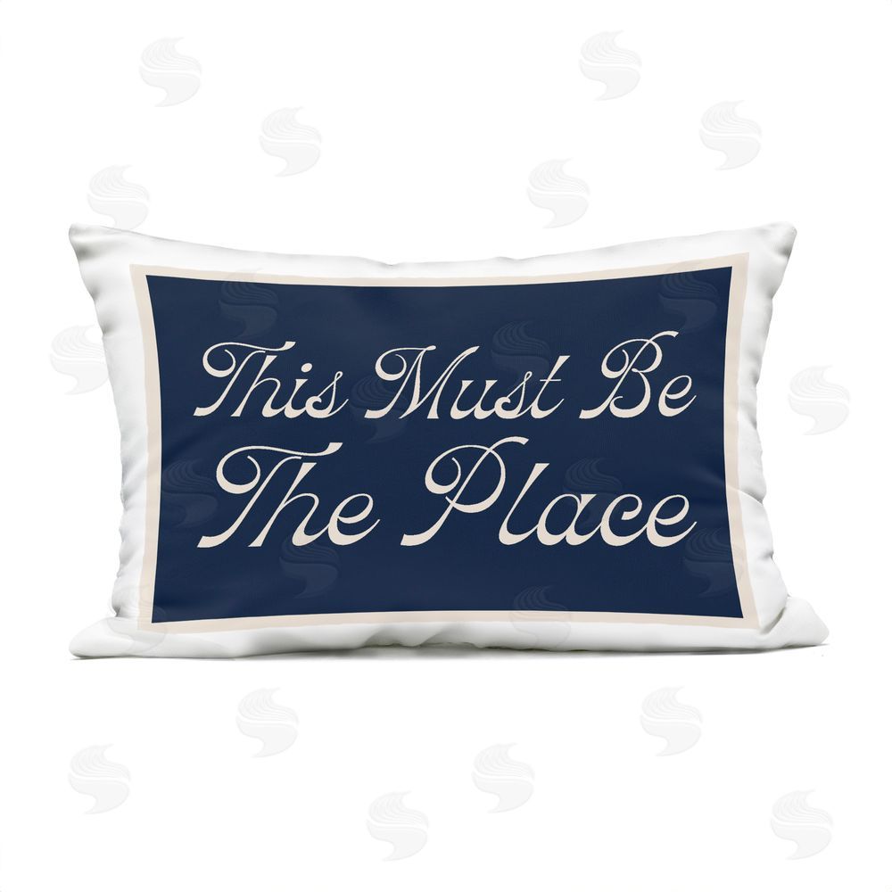 Lil' Rue Blue This Must Be The Place Outdoor Quick-Dry Polyester Lumbar Pillow