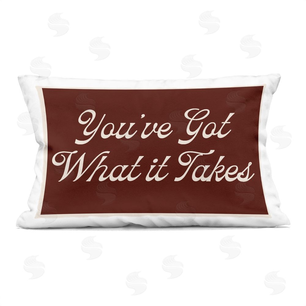 Lil' Rue You've Got What It Takes Indoor Plush Polyester Lumbar Pillow