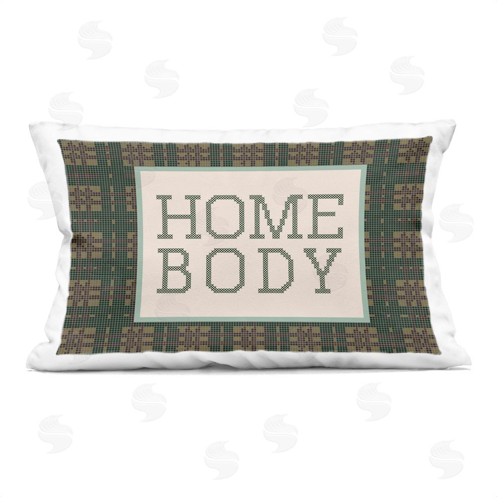 Lil' Rue Home Body Plaid Geometrics Indoor Plush Polyester Lumbar Pillow