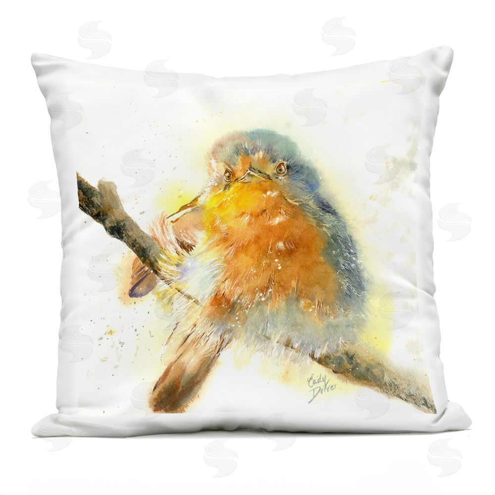 Cady Driver Glowing Sunlit Song Bird Outdoor Quick-Dry Polyester Square Throw Pillow