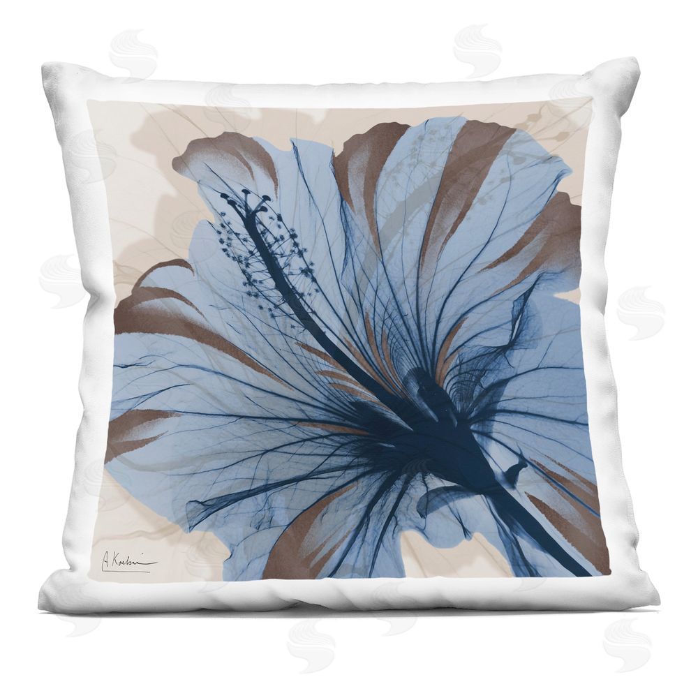 Albert Koetsier Sapphire Change Bloom Indoor Plush Polyester Square Throw Pillow