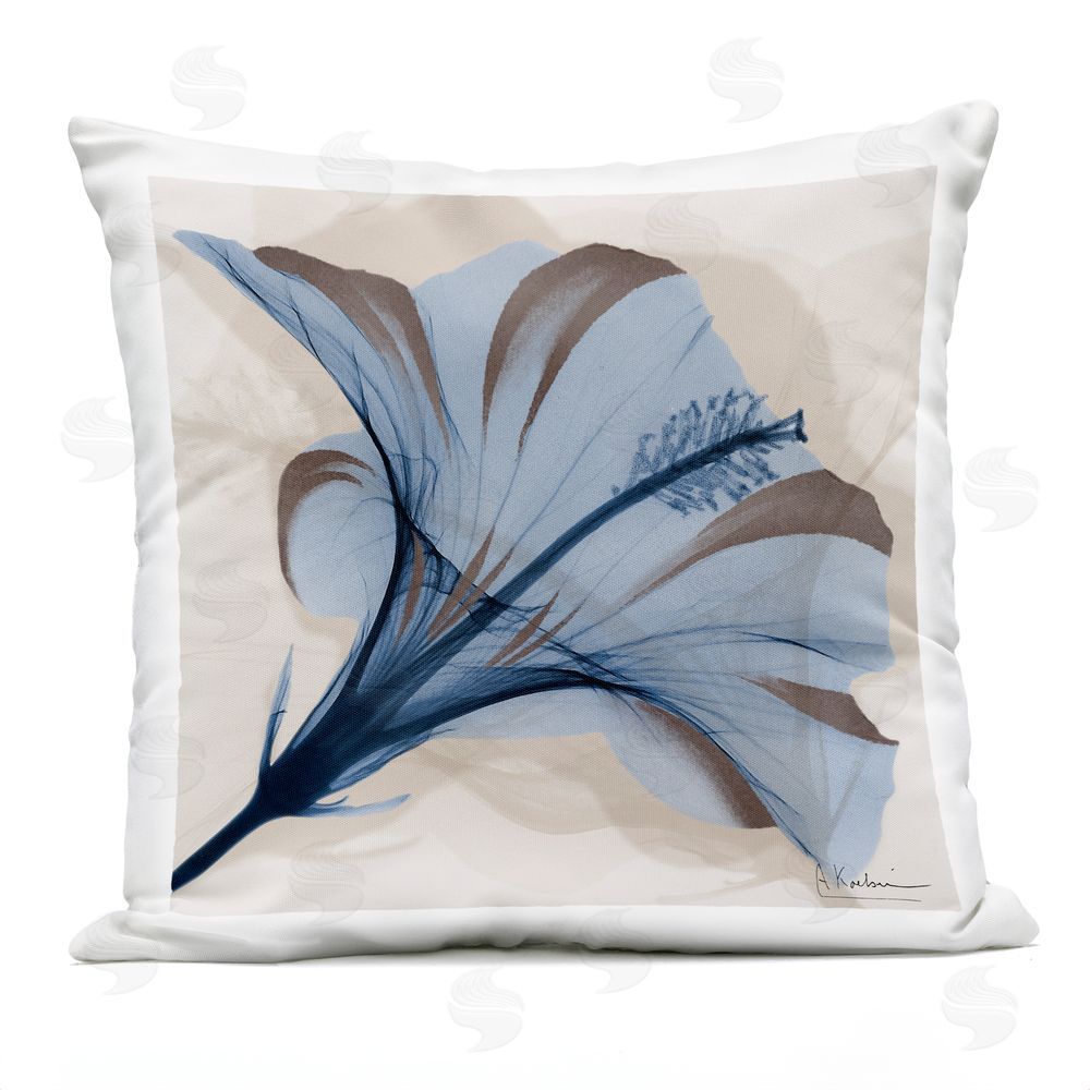 Albert Koetsier Blooming Sapphire Flower Outdoor Quick-Dry Polyester Square Throw Pillow