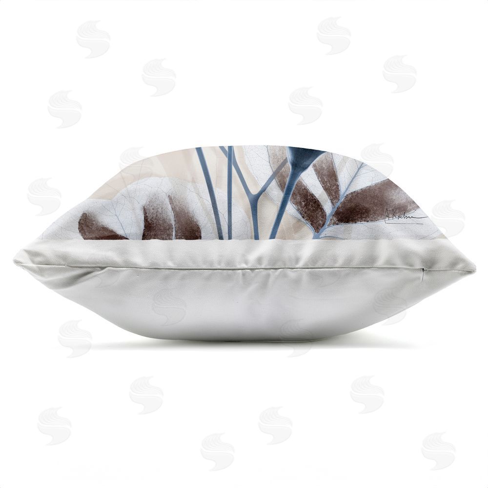 Albert Koetsier Sapphire Bloom Trio Outdoor Quick-Dry Polyester Square Throw Pillow Zipper Detail