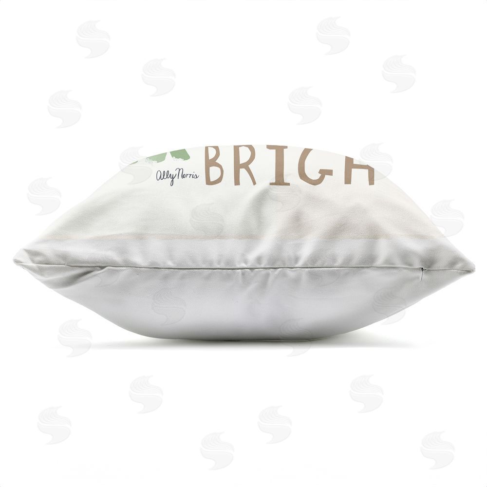 Allyson Norris Rawr Loud & Shine Bright Outdoor Quick-Dry Polyester Square Throw Pillow Zipper Detail