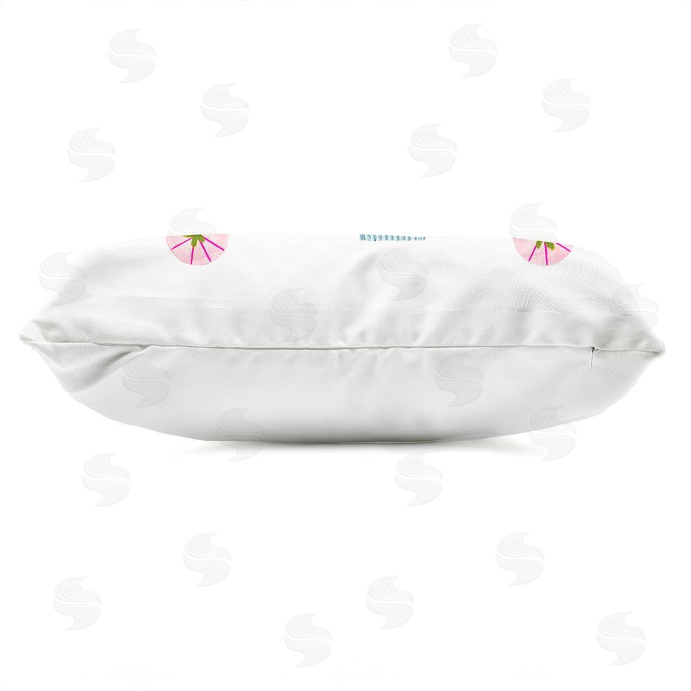 Leeza Hernandez Ice Cream Truck & Cats Outdoor Quick-Dry Polyester Lumbar Pillow Zipper Detail