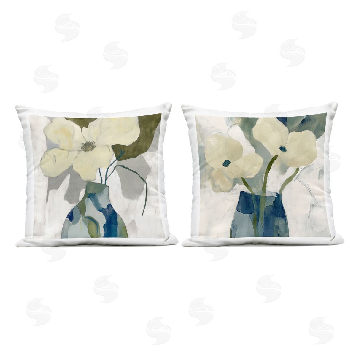 Elara Yasna Simple Petals Boho Plush Polyester Art Print Pillow