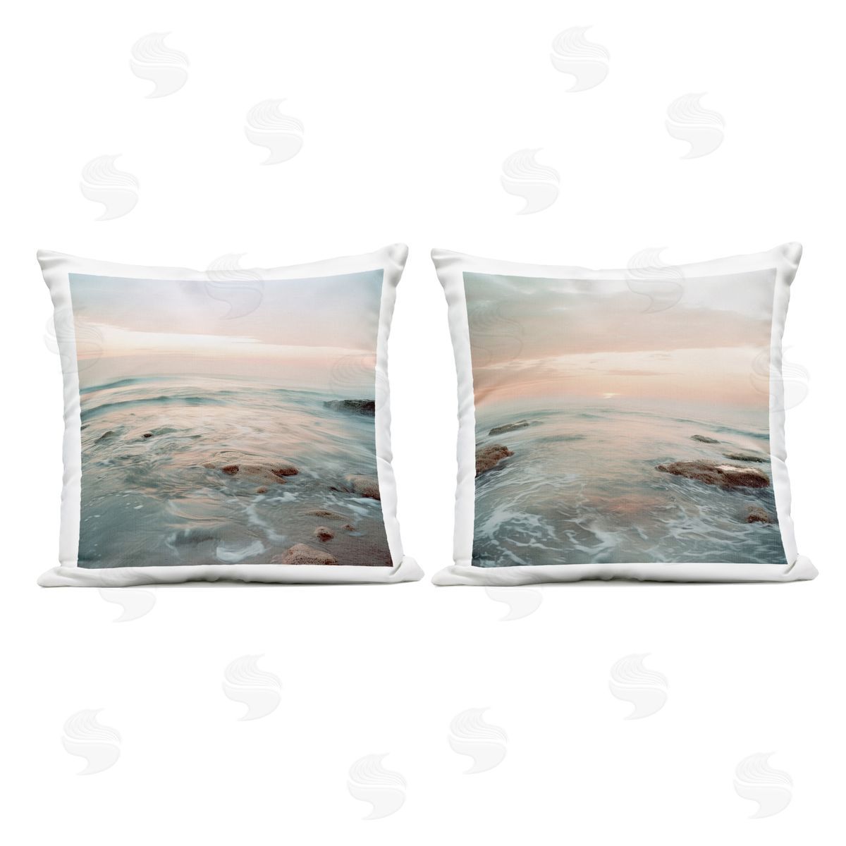 Lazar Studio Coastal Sea Melodies Plush Polyester Art Print Pillow