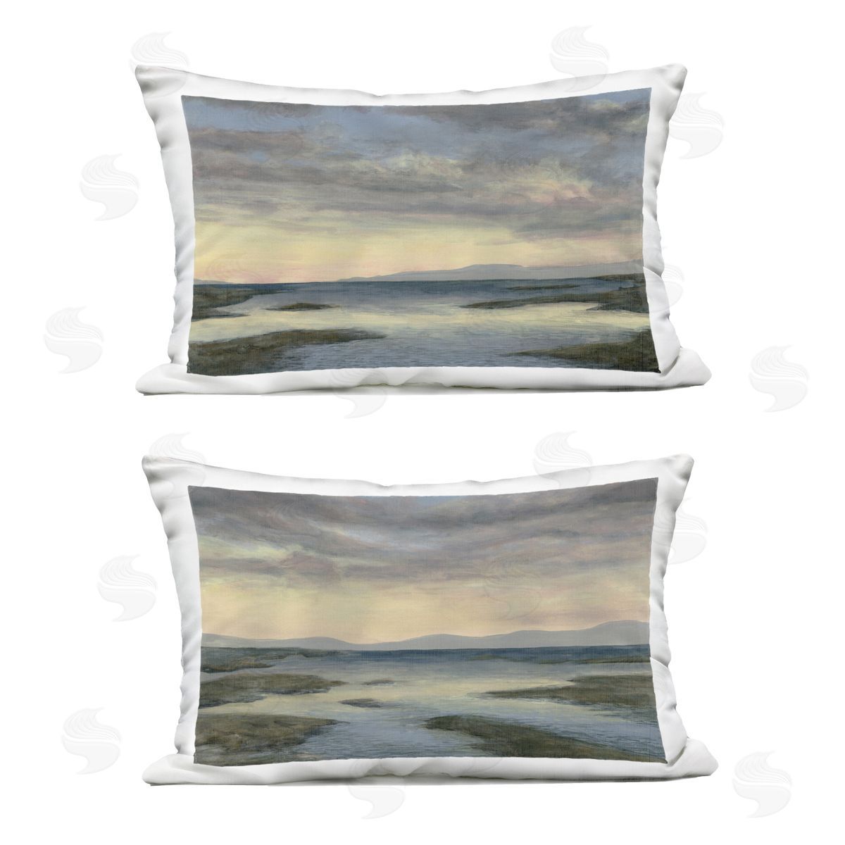 Michael Willett Sunlit Sea Expanse Plush Polyester Art Print Pillow