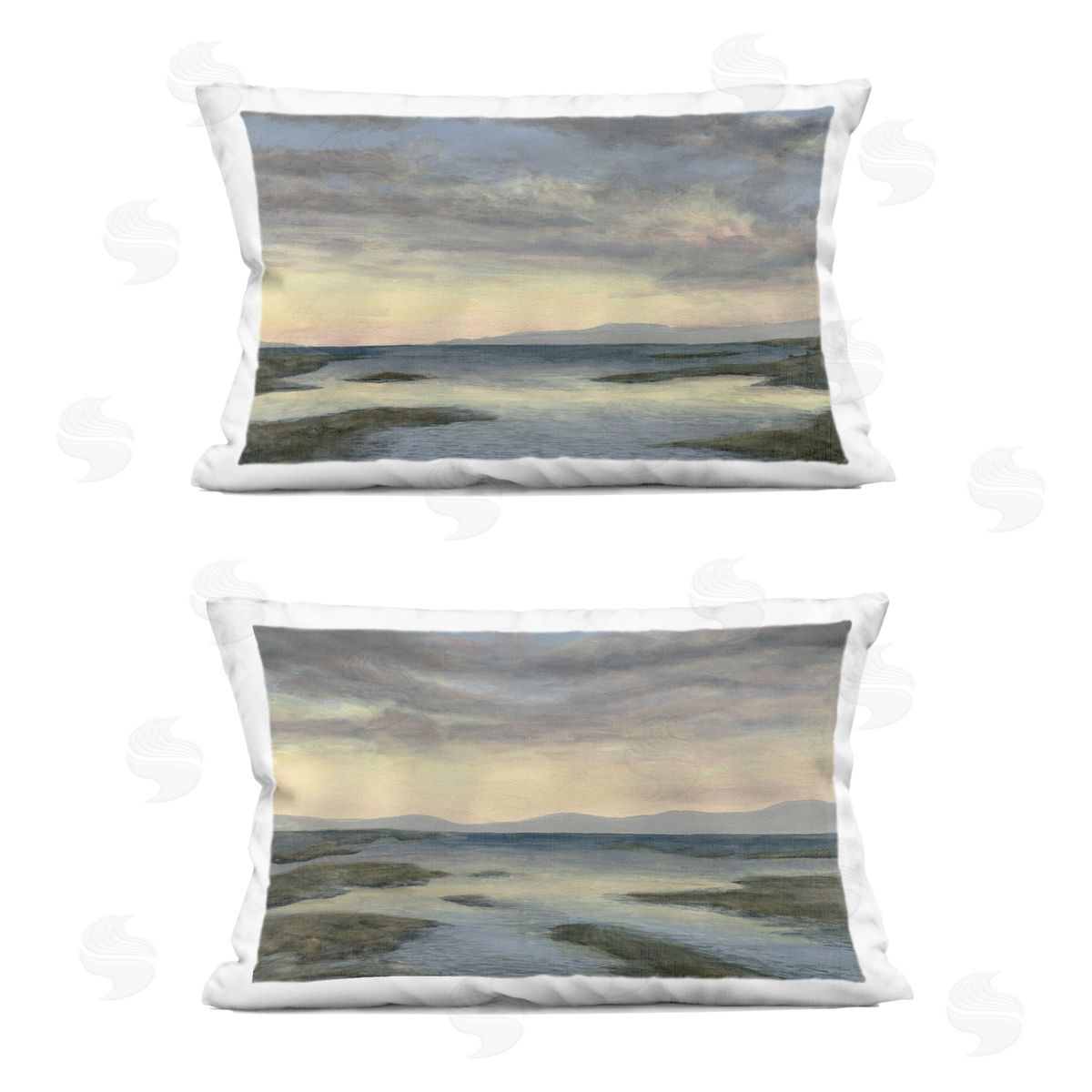 Michael Willett Sunlit Sea Expanse Plush Polyester Art Print Pillow