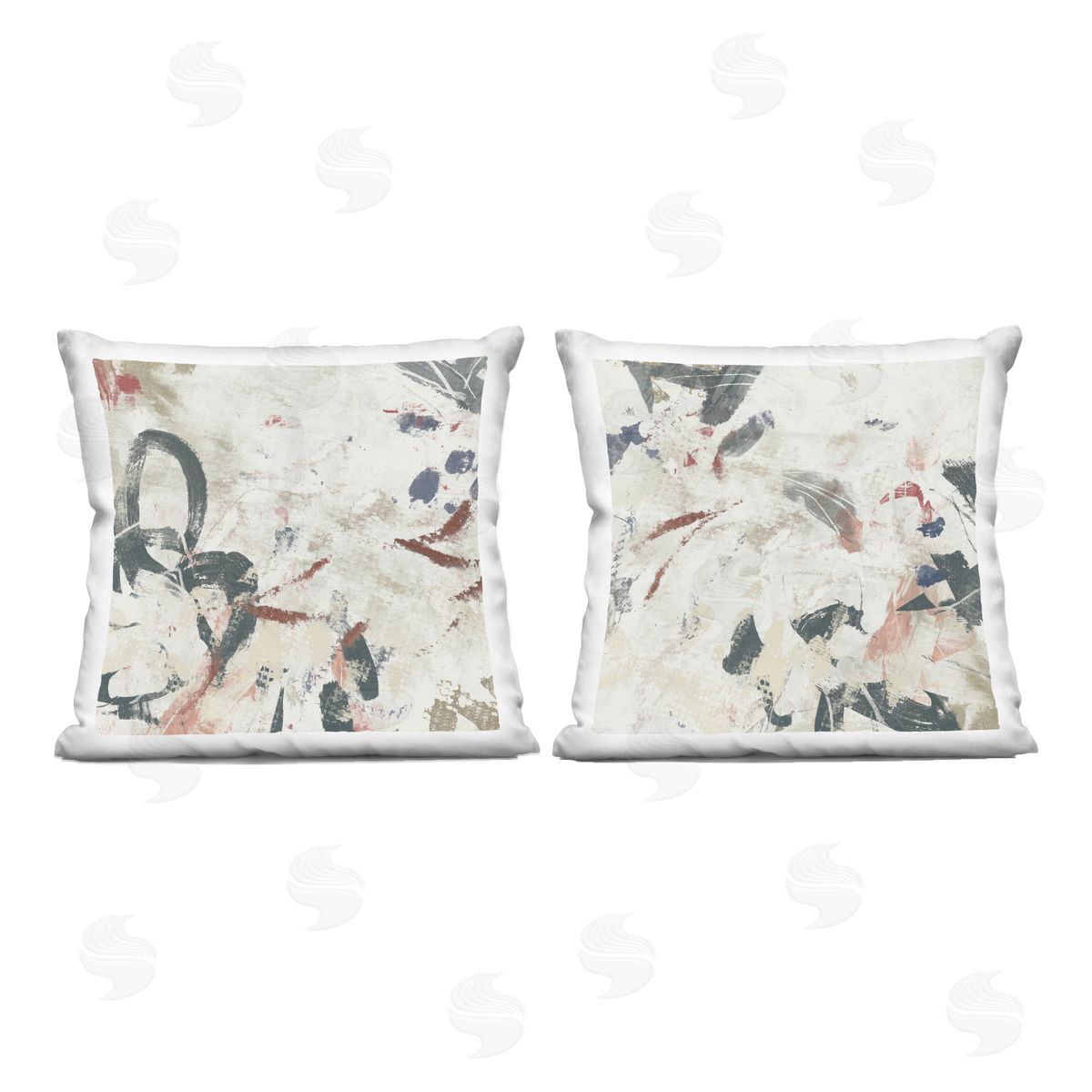 June Erica Vess Expressive Washi Abstraction Plush Polyester Art Print Pillow