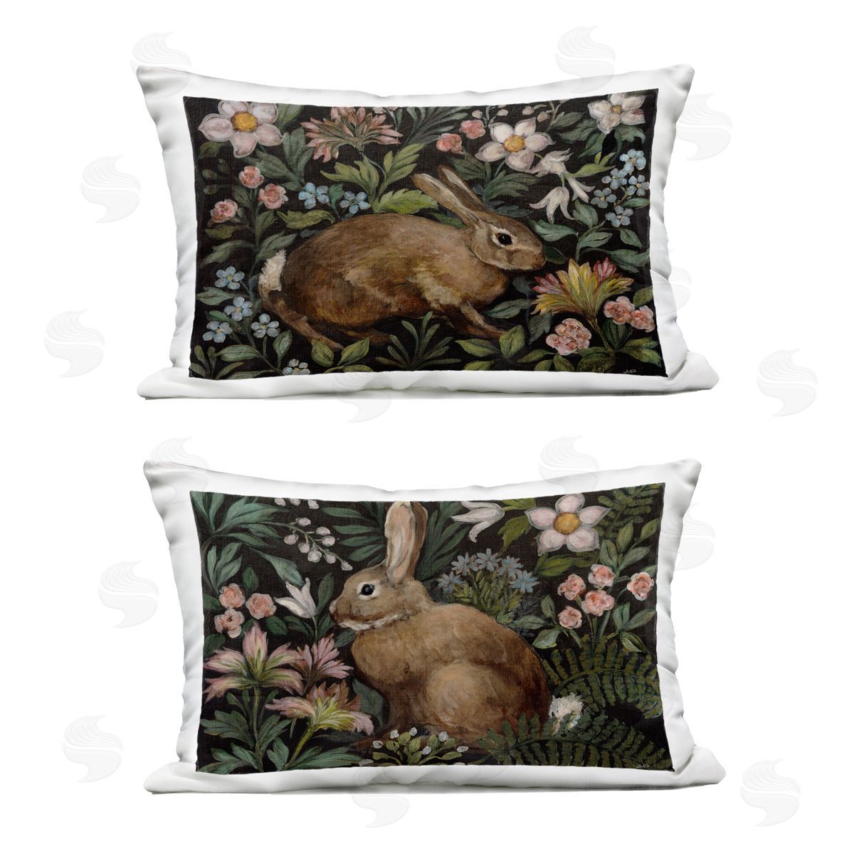 Julia Purinton Flora And Fauna Garden Plush Polyester Art Print Pillow