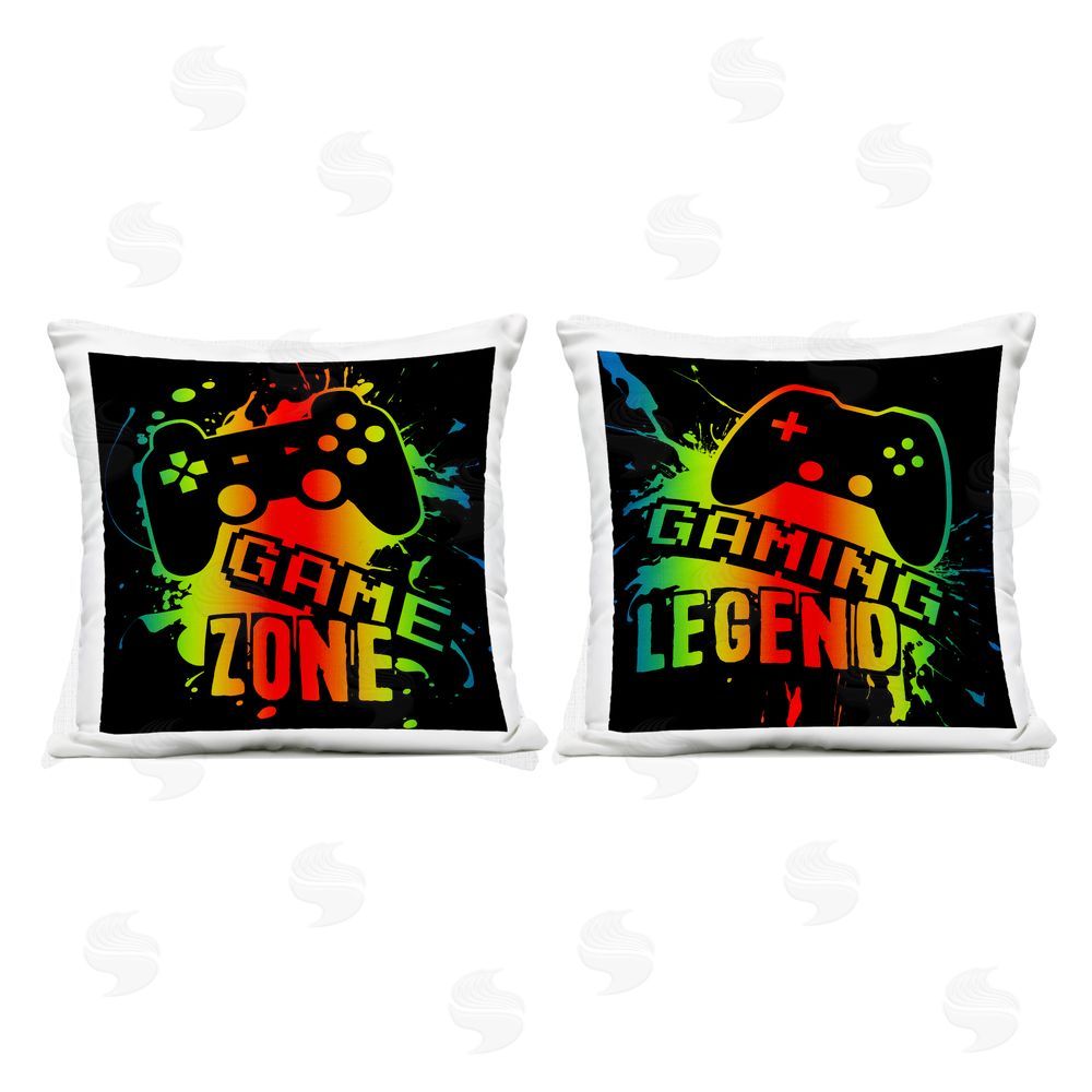 Marcus Prime Gradient Gaming Phrases Outdoor Printed Throw Pillow