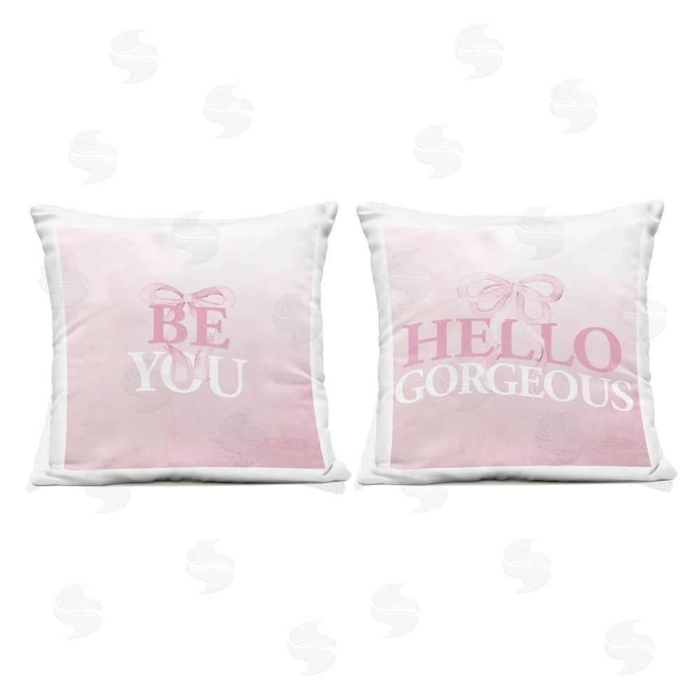Kim Allen Pink Feminine Empowerments Outdoor Square Printed Throw Pillow